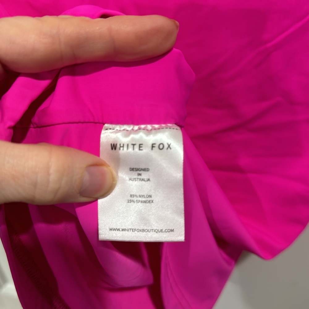 WHITE FOX NEON HOT PINK CROP TANK TOP XS - Picture 6 of 6